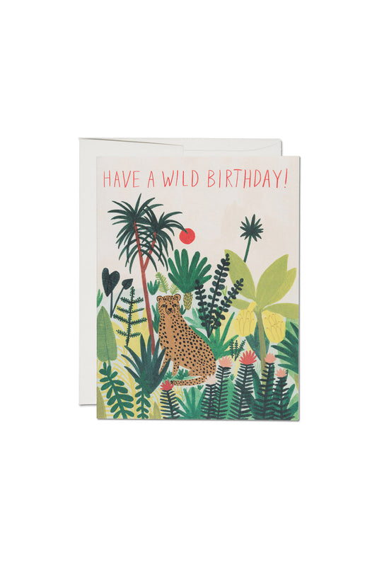 RED CAP CARDS Cheetah Birthday Card