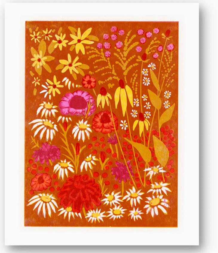 Marigolds and Rudbeckia Art Print