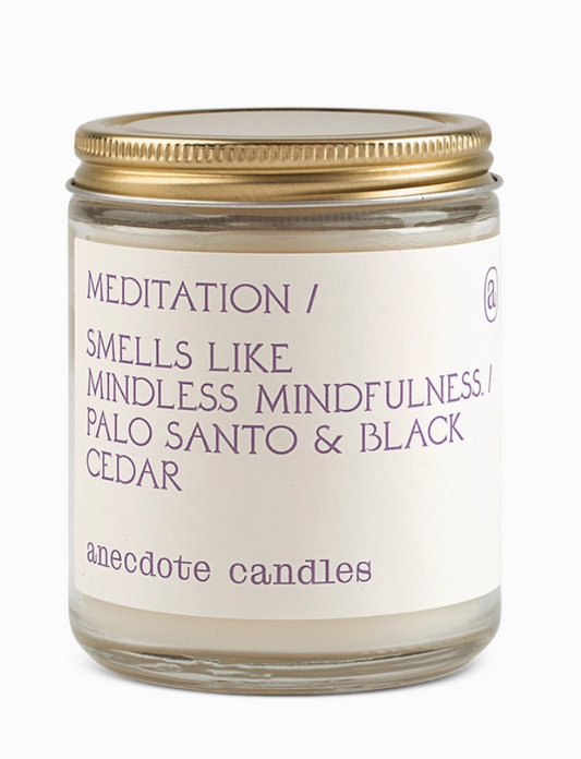 Meditation (Palo Santo & Black Cedar) Glass Jar Candle