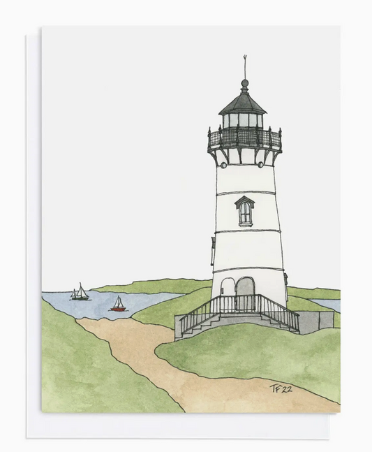 Edgartown Lighthouse Martha's Vineyard Greeting Card