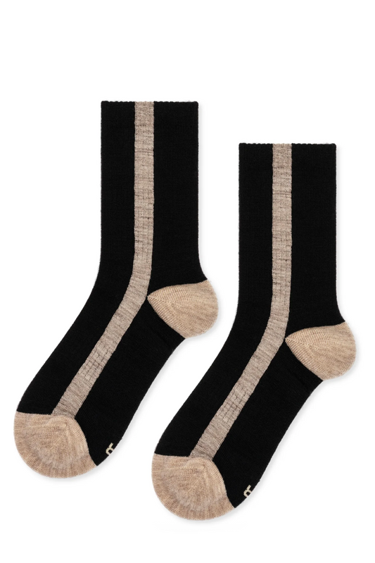 Hansel From Basel Tuxedo Stripe Athletic Wool Crew