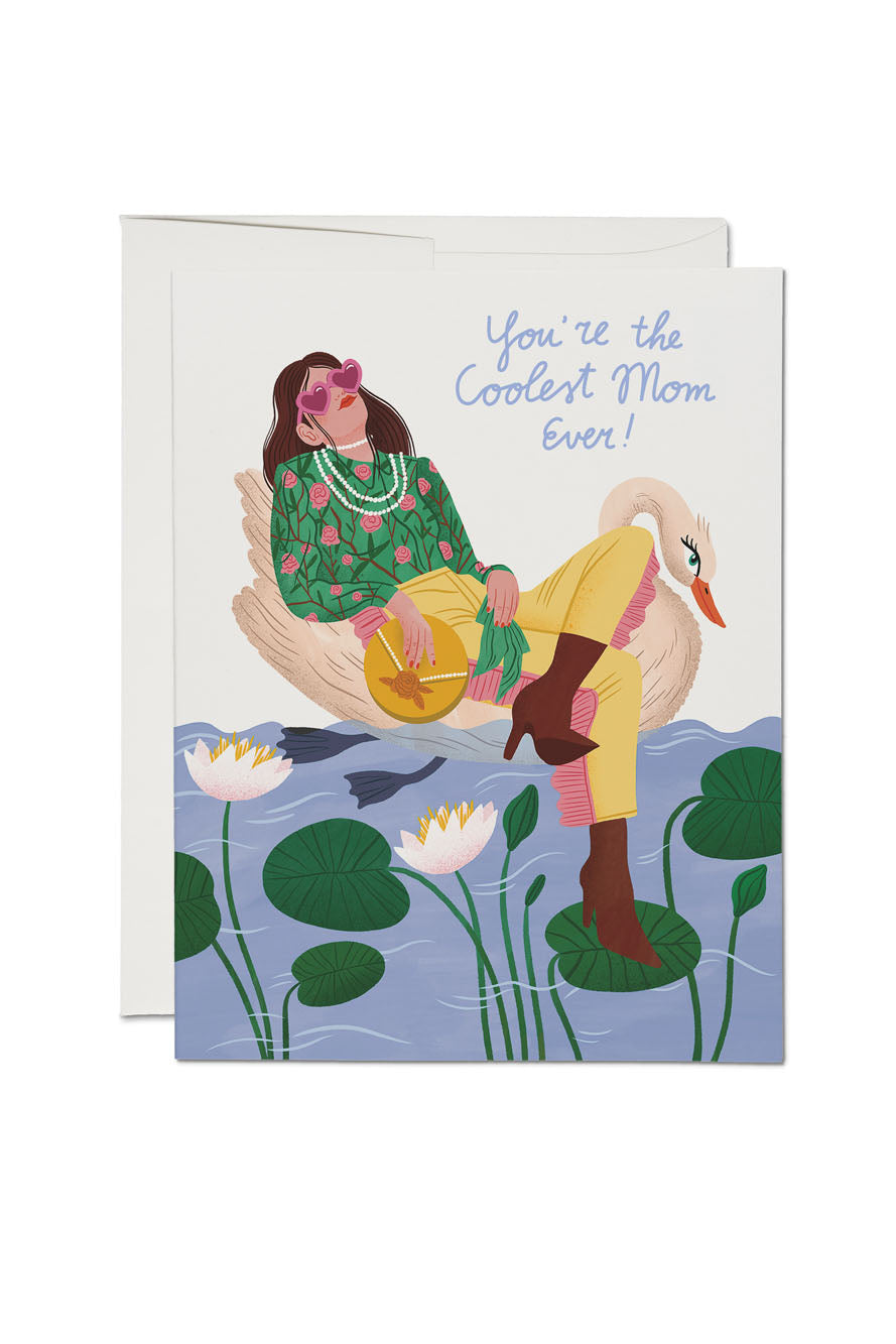 Swan Mother's Day Greeting Card