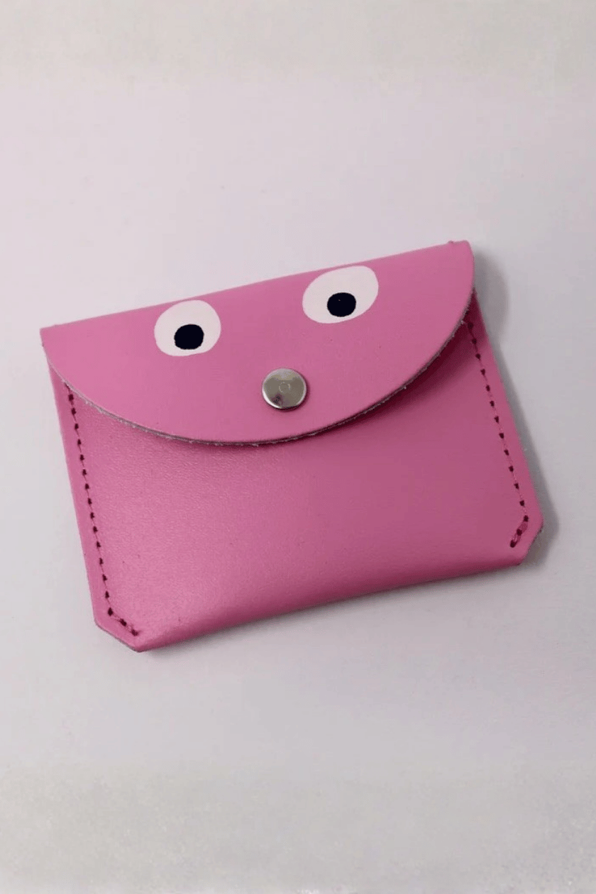 Mini Money Googly Purse - Pink