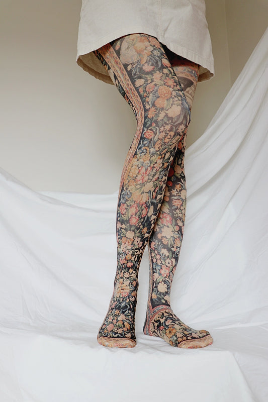 'Savonnerie' Printed Nylon Tights