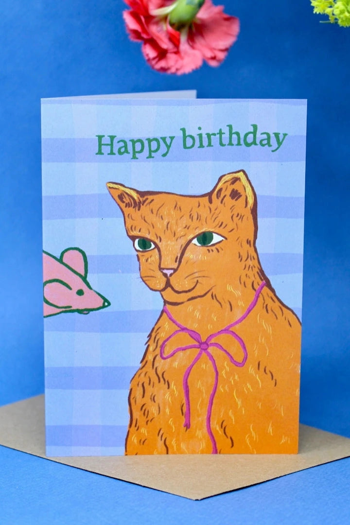 Cat & Mouse Birthday Card