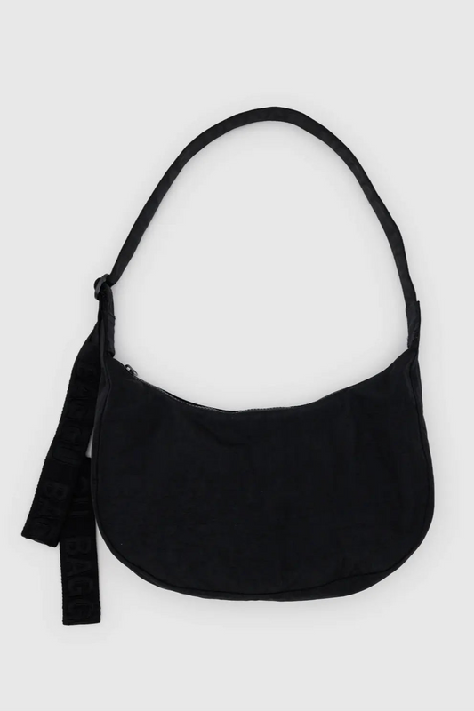 BAGGU Medium Nylon Crescent Bag - Black