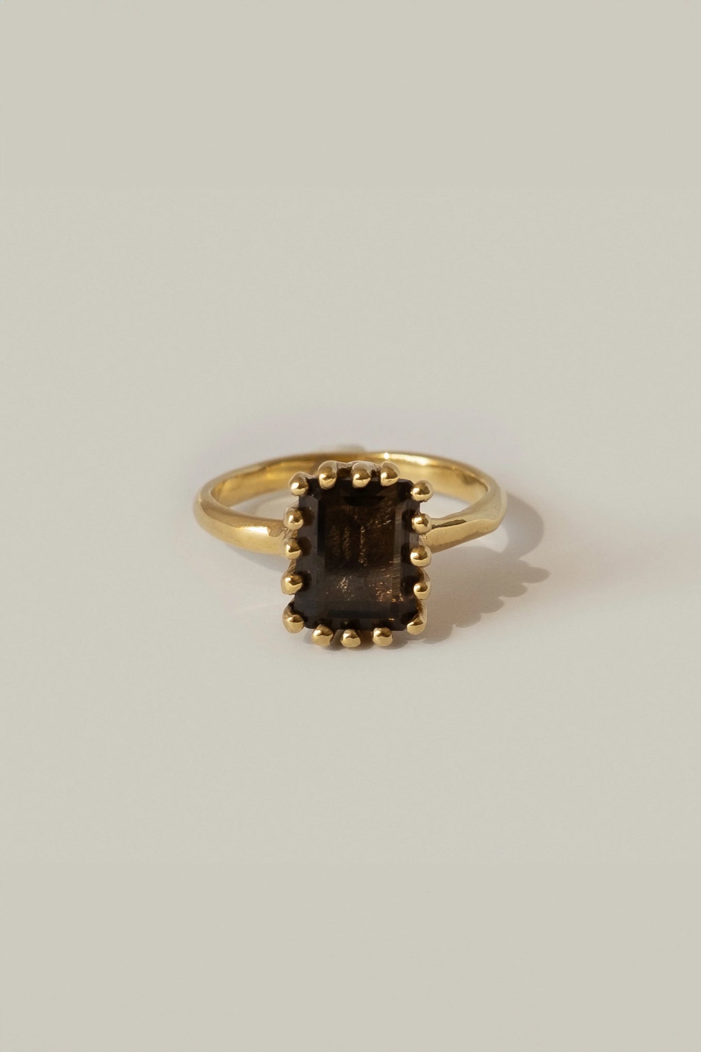 MEREWIF Ramona Ring in Smokey Topaz