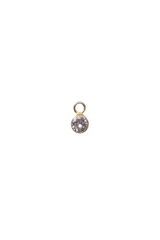 Zirconia Gold Vermeil Charm