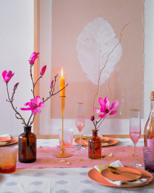 SOIL TO STUDIO Plant Dyed Handwoven Linen Table Runner