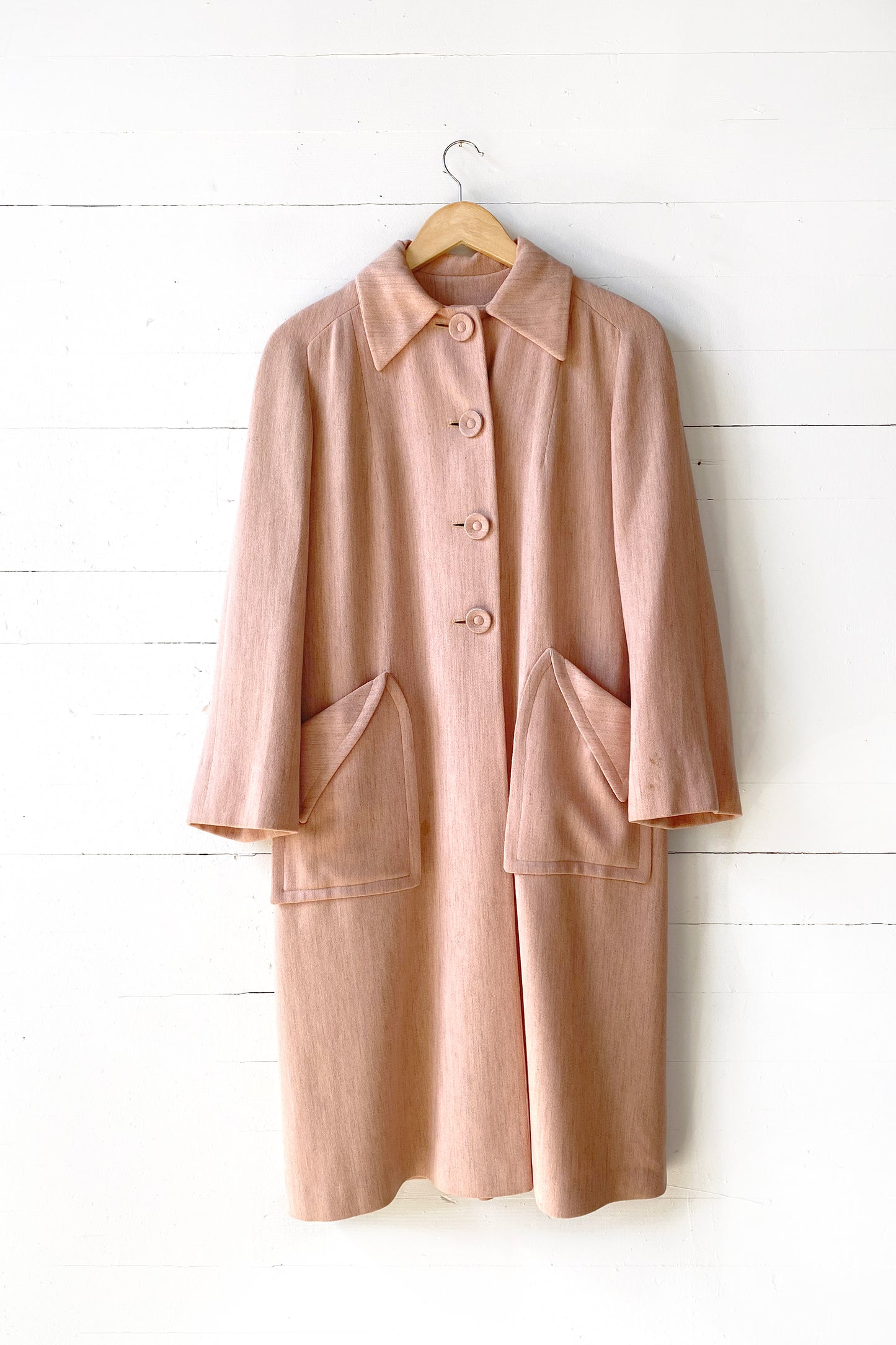 pledgemade 40's pink wool coat