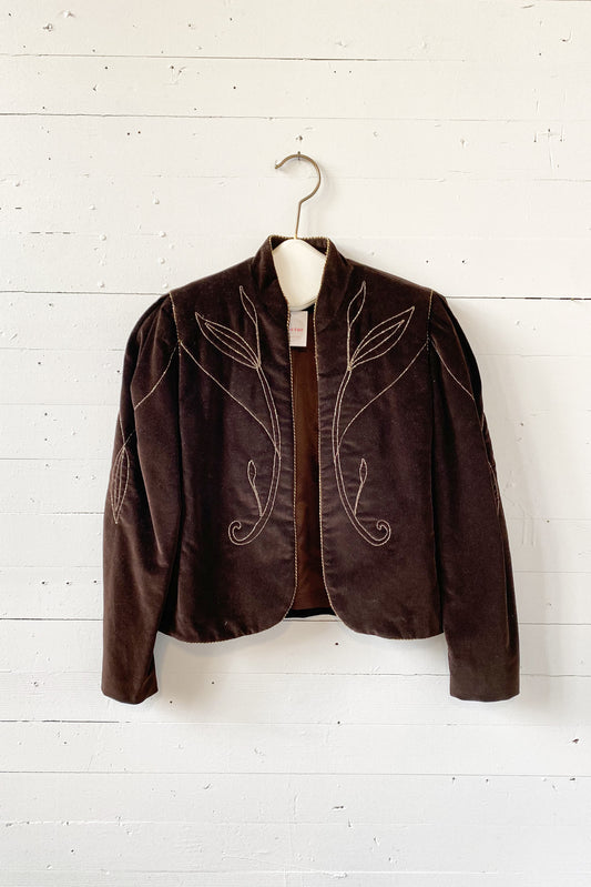 1970's Patty Woodard Brown Velvet Set