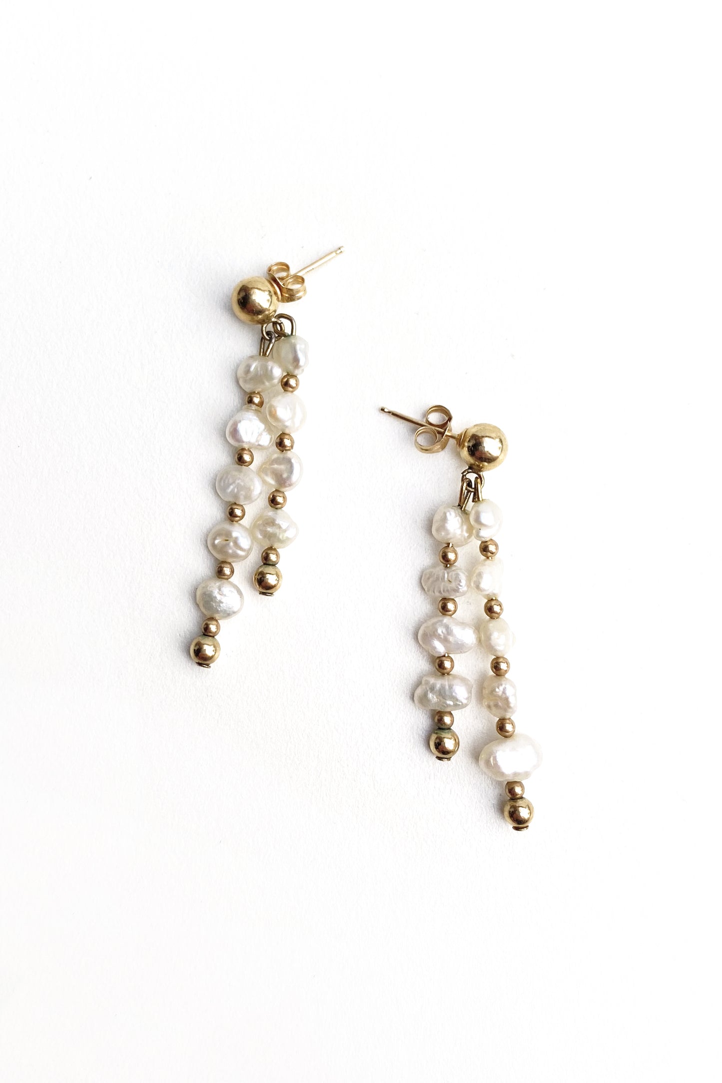 Delicate freshwater drop earrings