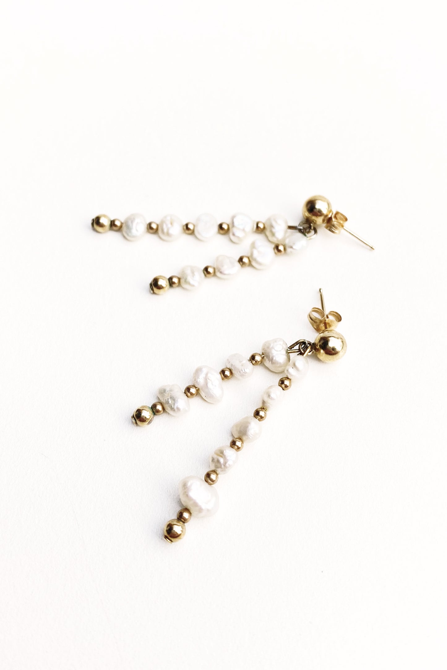 Delicate freshwater drop earrings