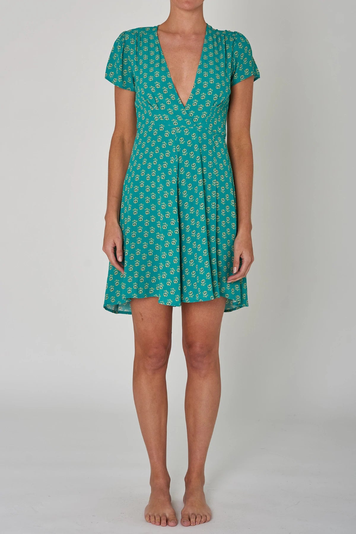 ROLLA'S Cleo Emmylou Wrap Dress in Teal