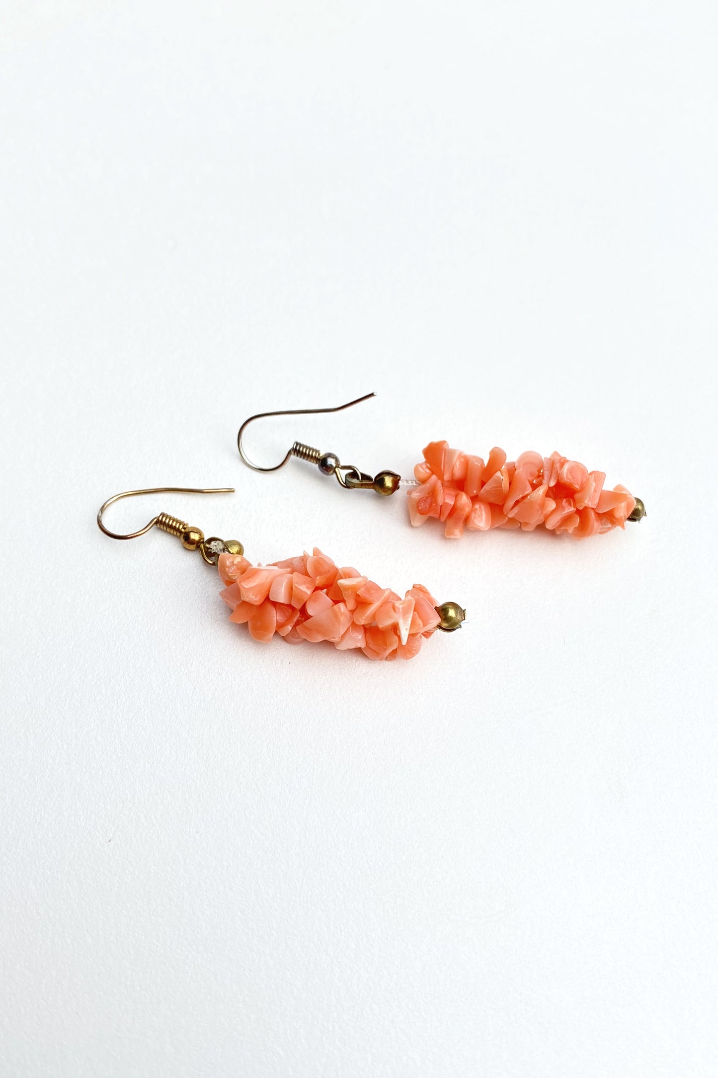 Vintage Branch Coral Drop Earrings