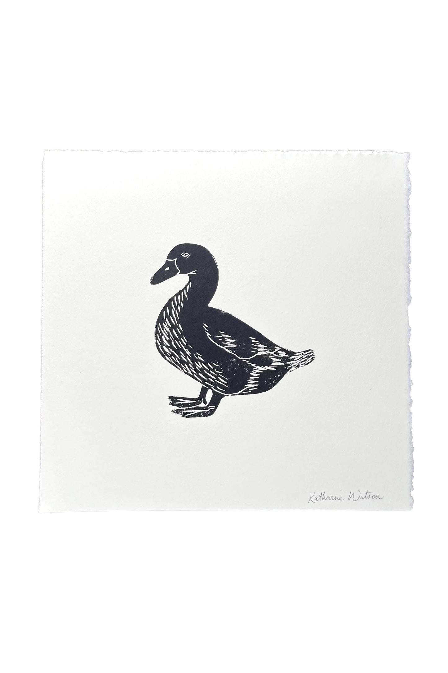 KATHARINE WATSON Hand Blocked Printed Duck Art Print