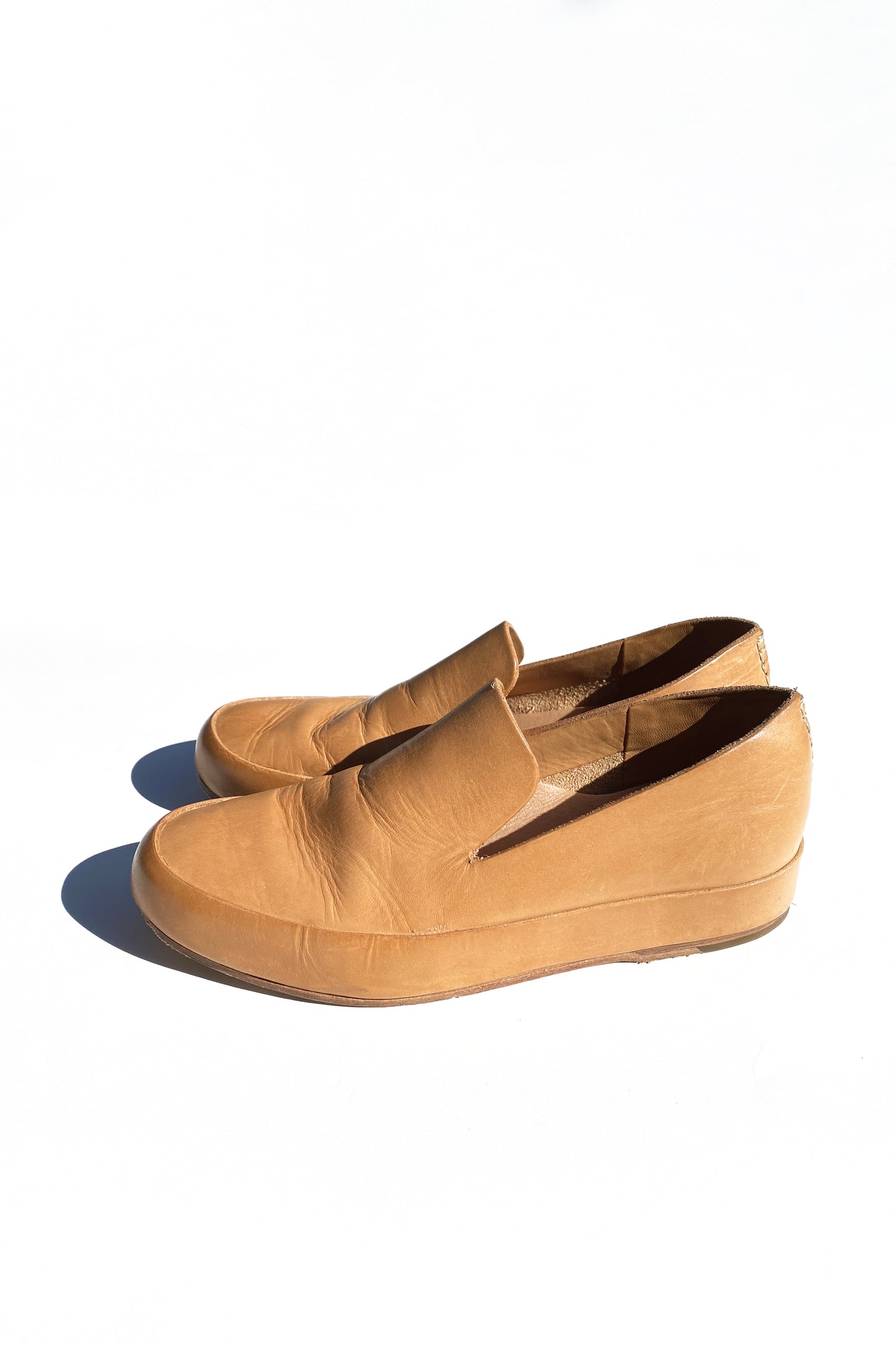 Leather Feit Loafers