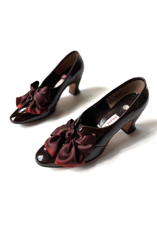 Handmade oxblood kitten heels Size 7.5