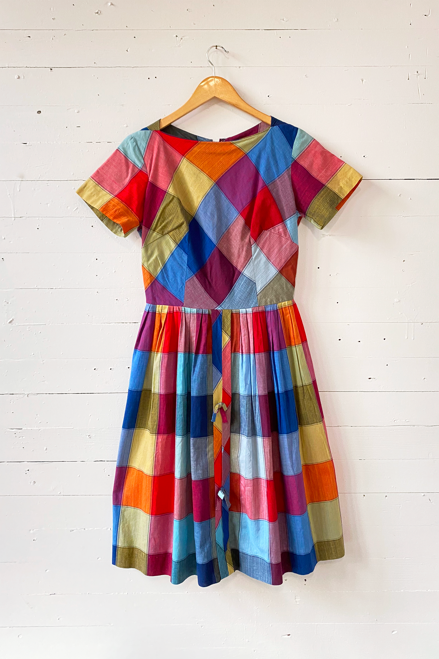 Vintage Patchwork Plaid 50's Dress