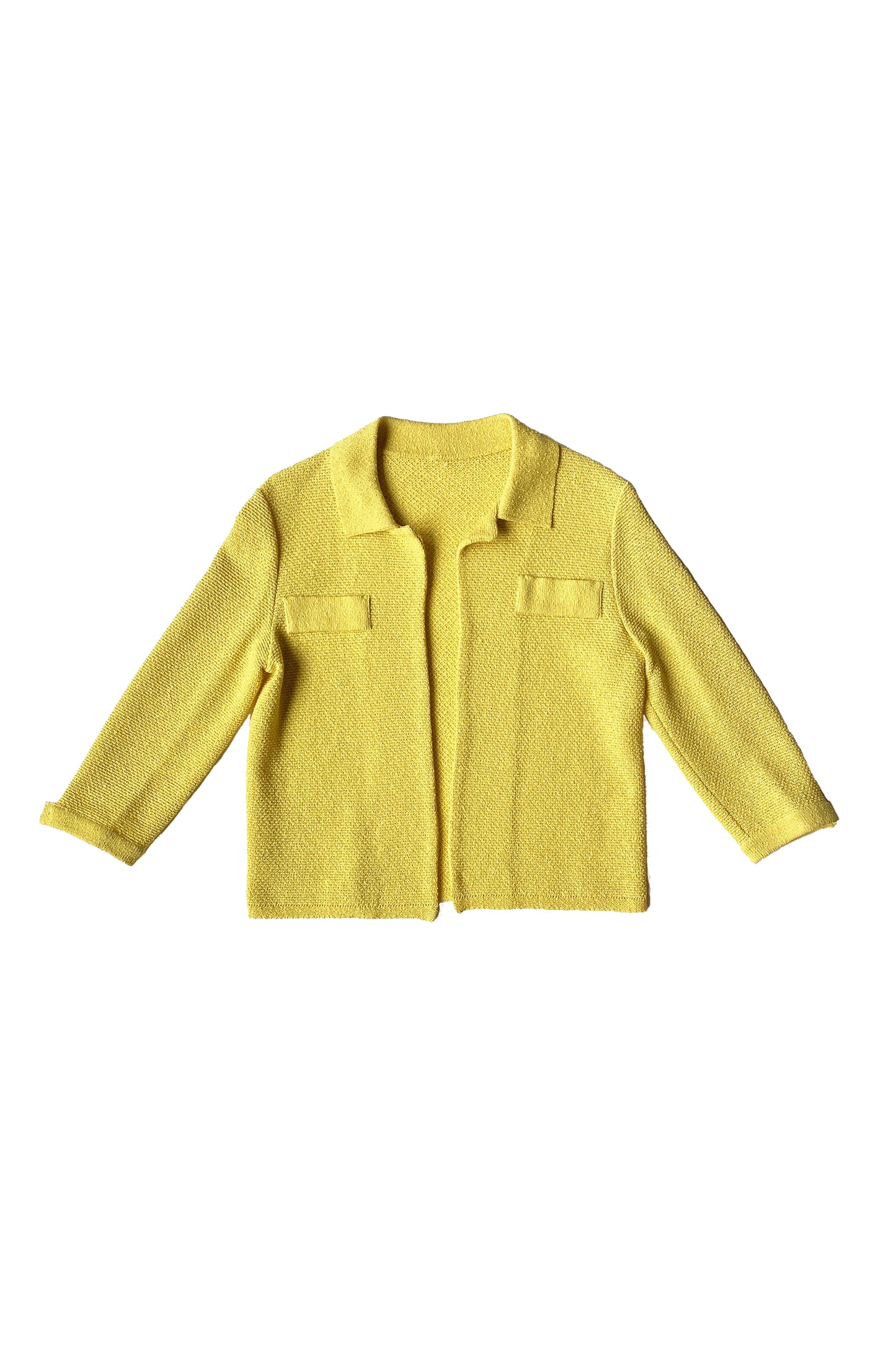 Buttercup yellow Worth knit dress and jacket